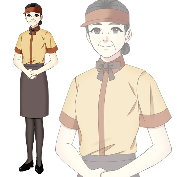 ファーストフード店員女性２
