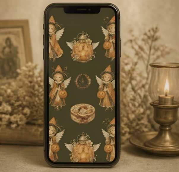 【4Color】Petit Ange Halloween|アンティーク風デジタルペーパー