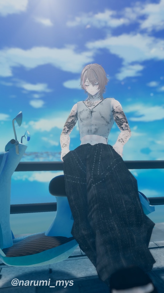 『狛乃対応』腰パンジーンズ【VRC衣装】