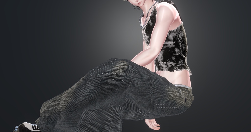 『水瀬対応』腰パンジーンズ【VRC衣装】