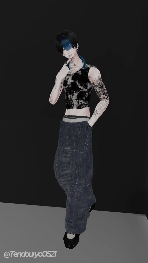 『水瀬対応』腰パンジーンズ【VRC衣装】