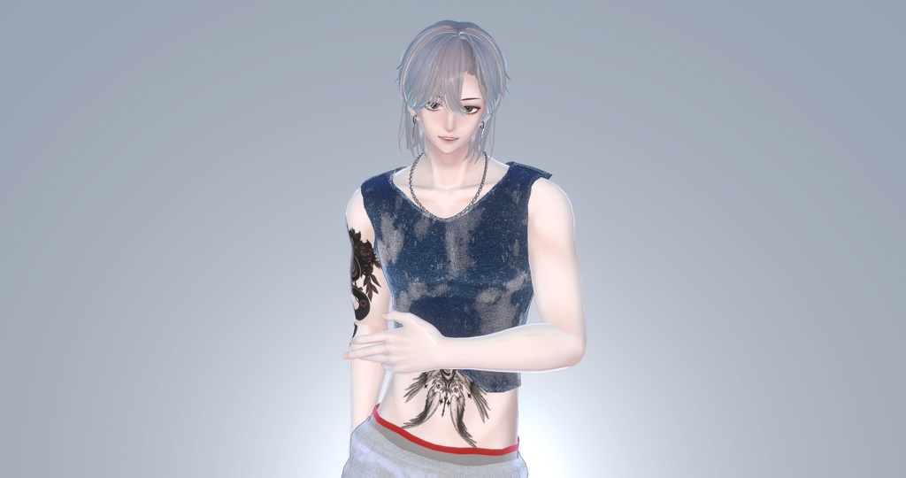 『水瀬対応』腰パンジーンズ【VRC衣装】