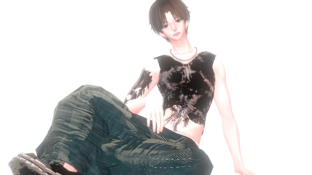 『水瀬対応』腰パンジーンズ【VRC衣装】