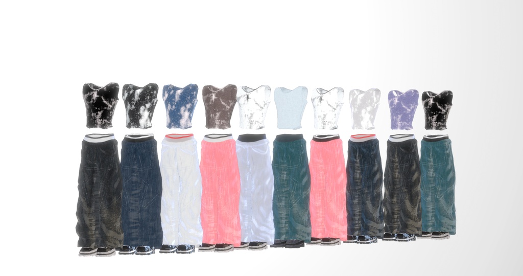 『水瀬対応』腰パンジーンズ【VRC衣装】