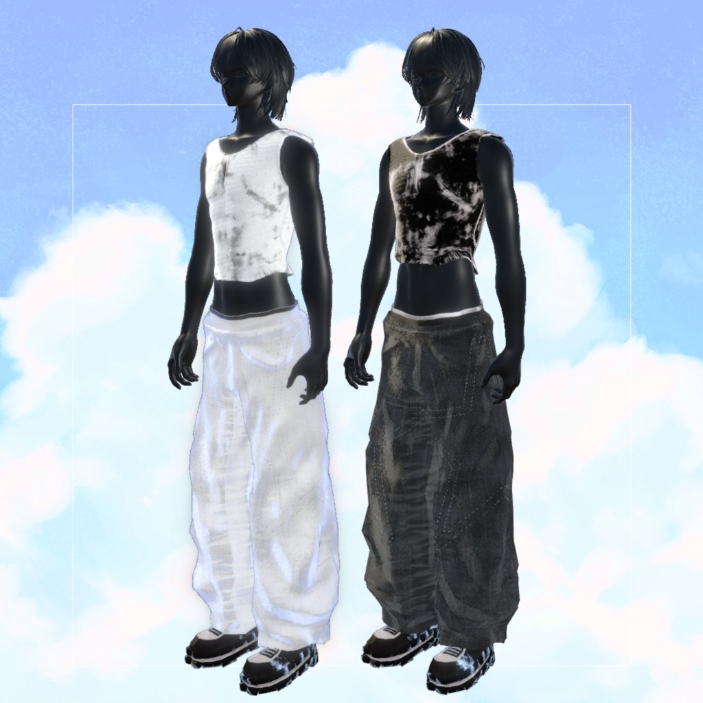『水瀬対応』腰パンジーンズ【VRC衣装】