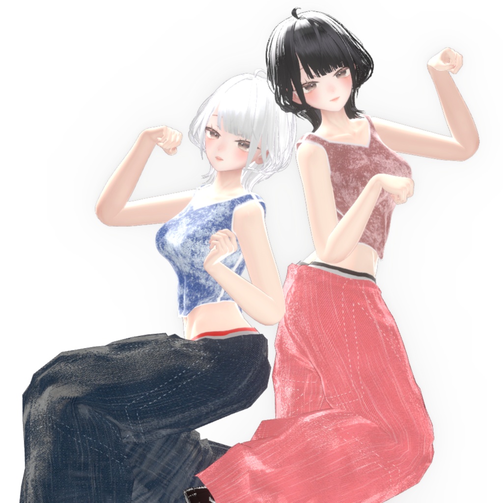 『Sio対応』腰パンジーンズ【VRC衣装】