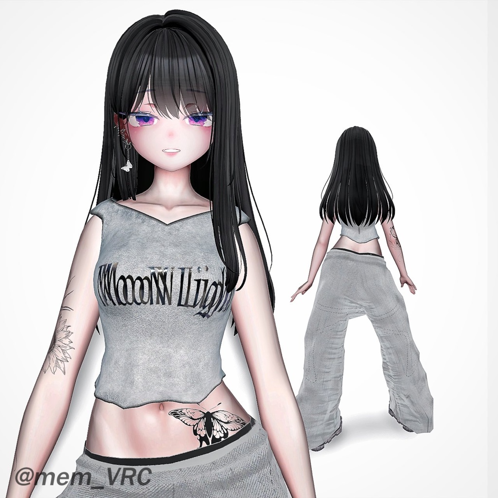 『Sio対応』腰パンジーンズ【VRC衣装】