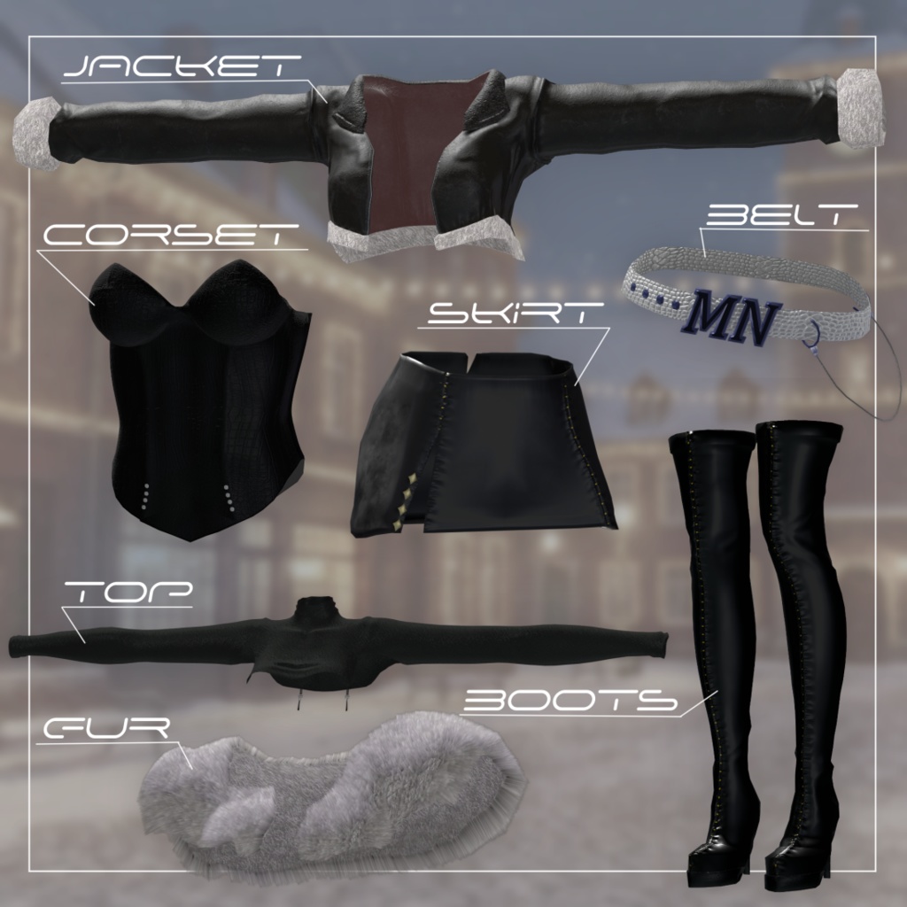 【✨期間限定セール✨】Lunar Fur Muse【オリジナル3Dセットアップ衣装】