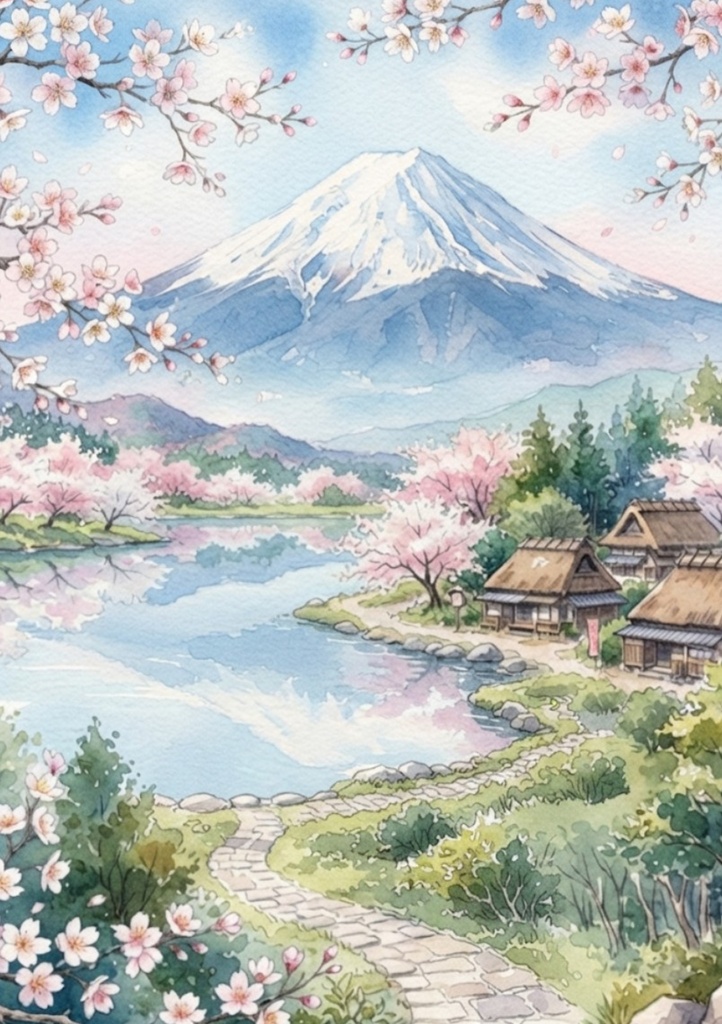 【4枚セット】日本の美しい風景 デジタル素材 ポストカード