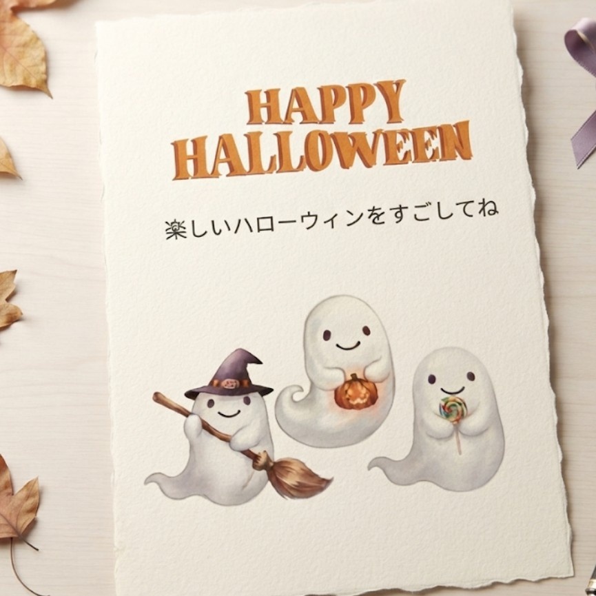 ハロウィンおばけの透過イラスト素材セット(全9種)