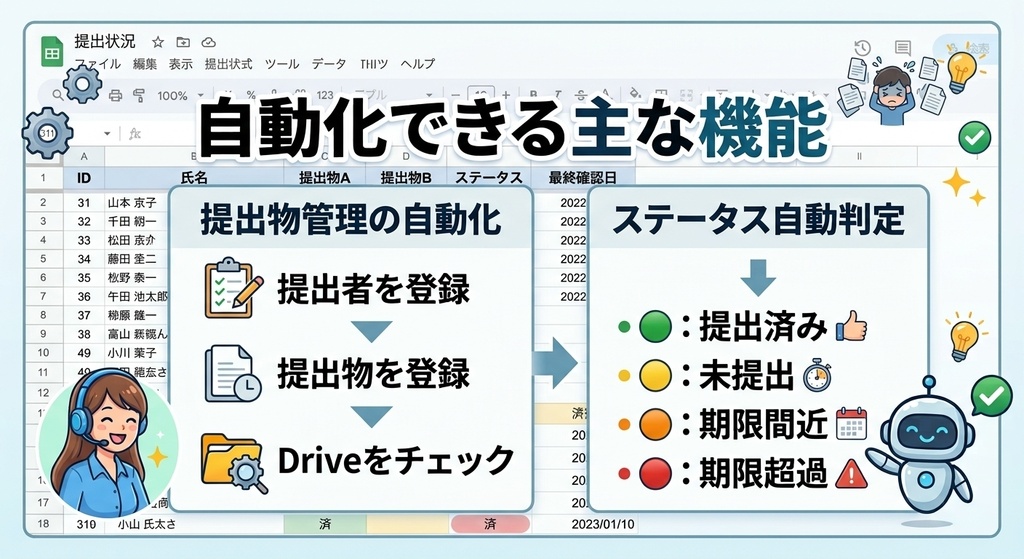 【GAS初心者向け】Google Drive ファイル回収・提出物チェック自動化ツール