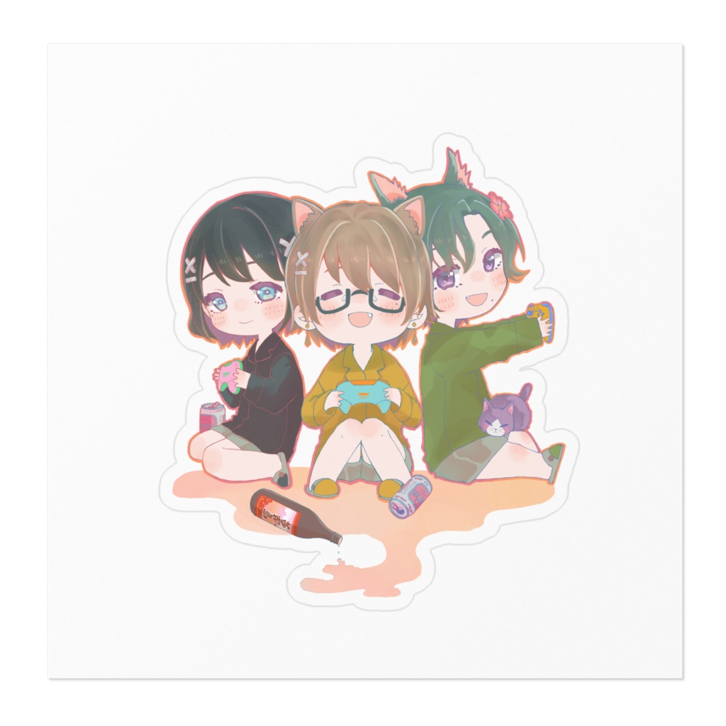 三姉妹ステッカー