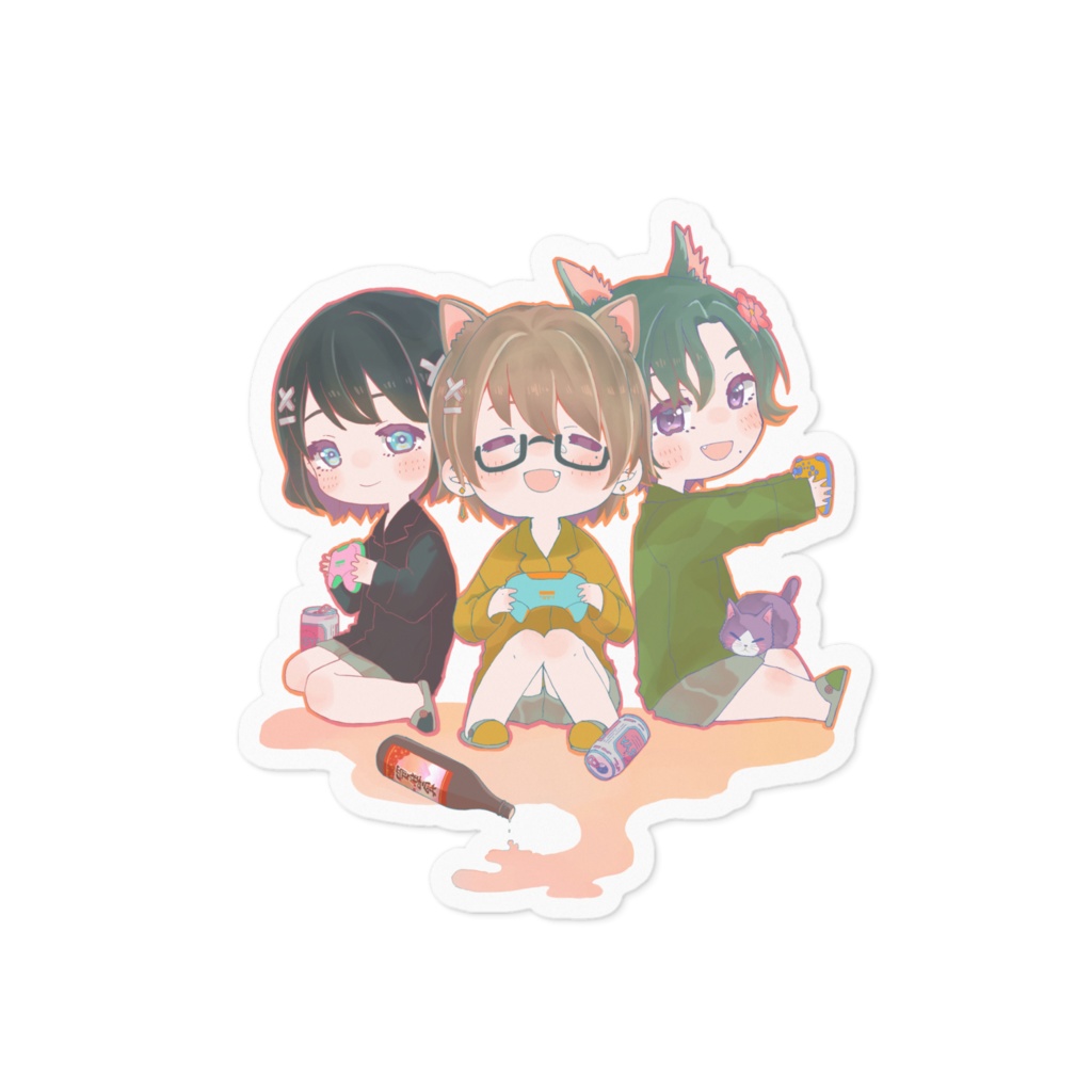 三姉妹ステッカー
