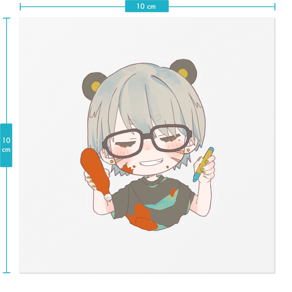 つらでかたぬきステッカー