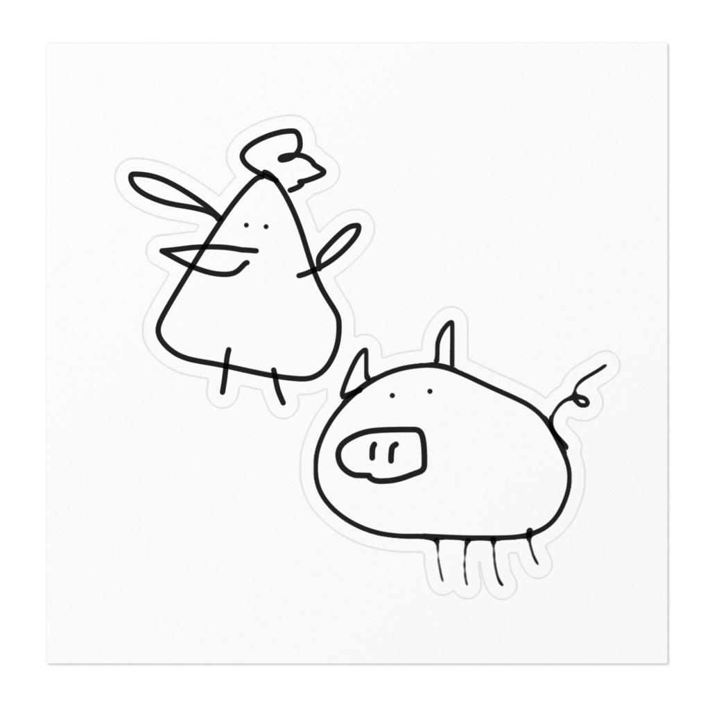 画伯の謎のステッカー