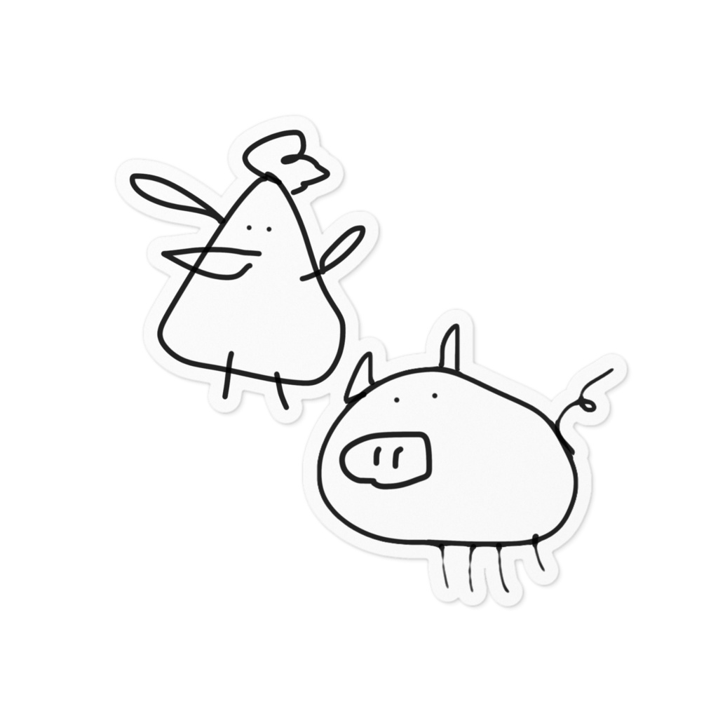 画伯の謎のステッカー