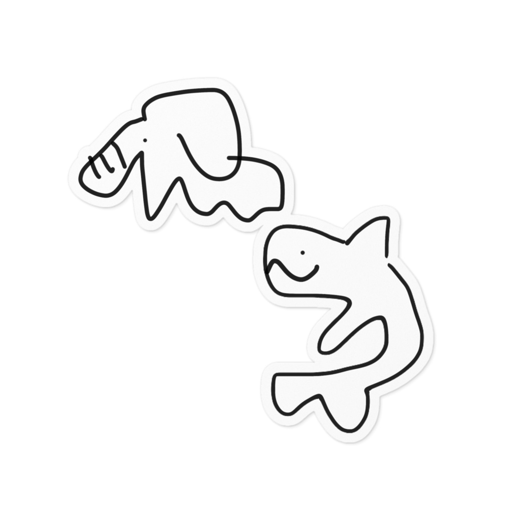 画伯の謎のステッカー