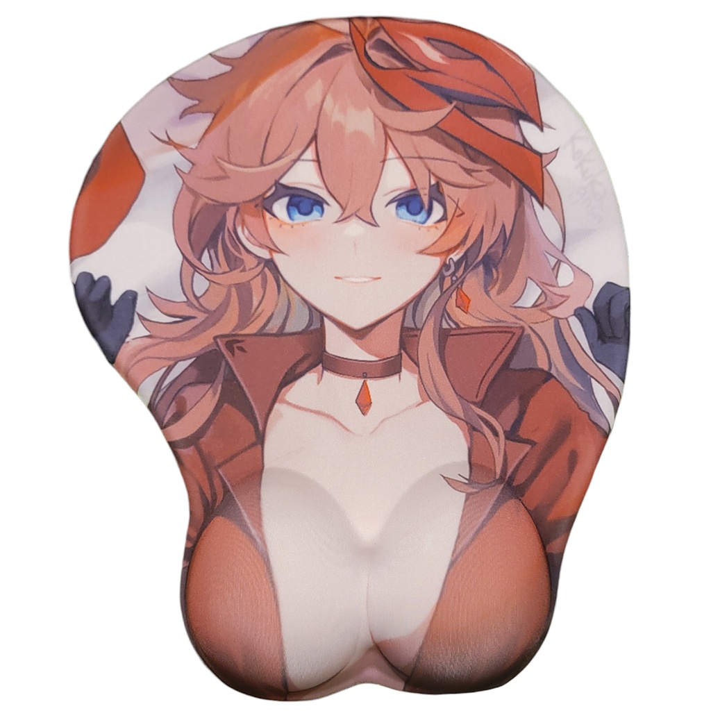 原神・タルタリヤ♀・立体おっぱいマウスパッド．3Dマウスパッドキーホルダー