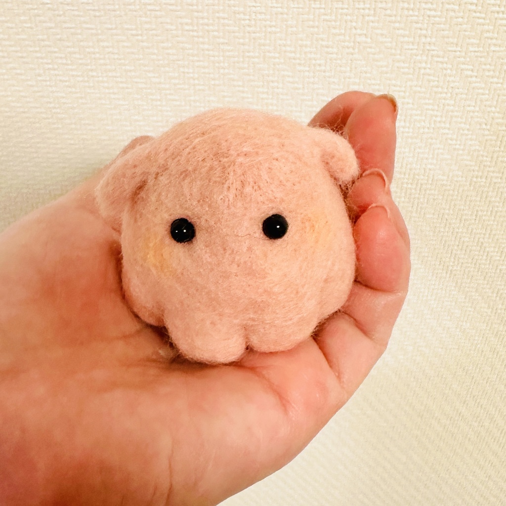 ふわふわメンダコ(やや大きめ)【羊毛フェルト】