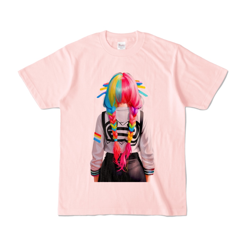 レインボーブレイドガール Tシャツ – 原宿パステルスタイル