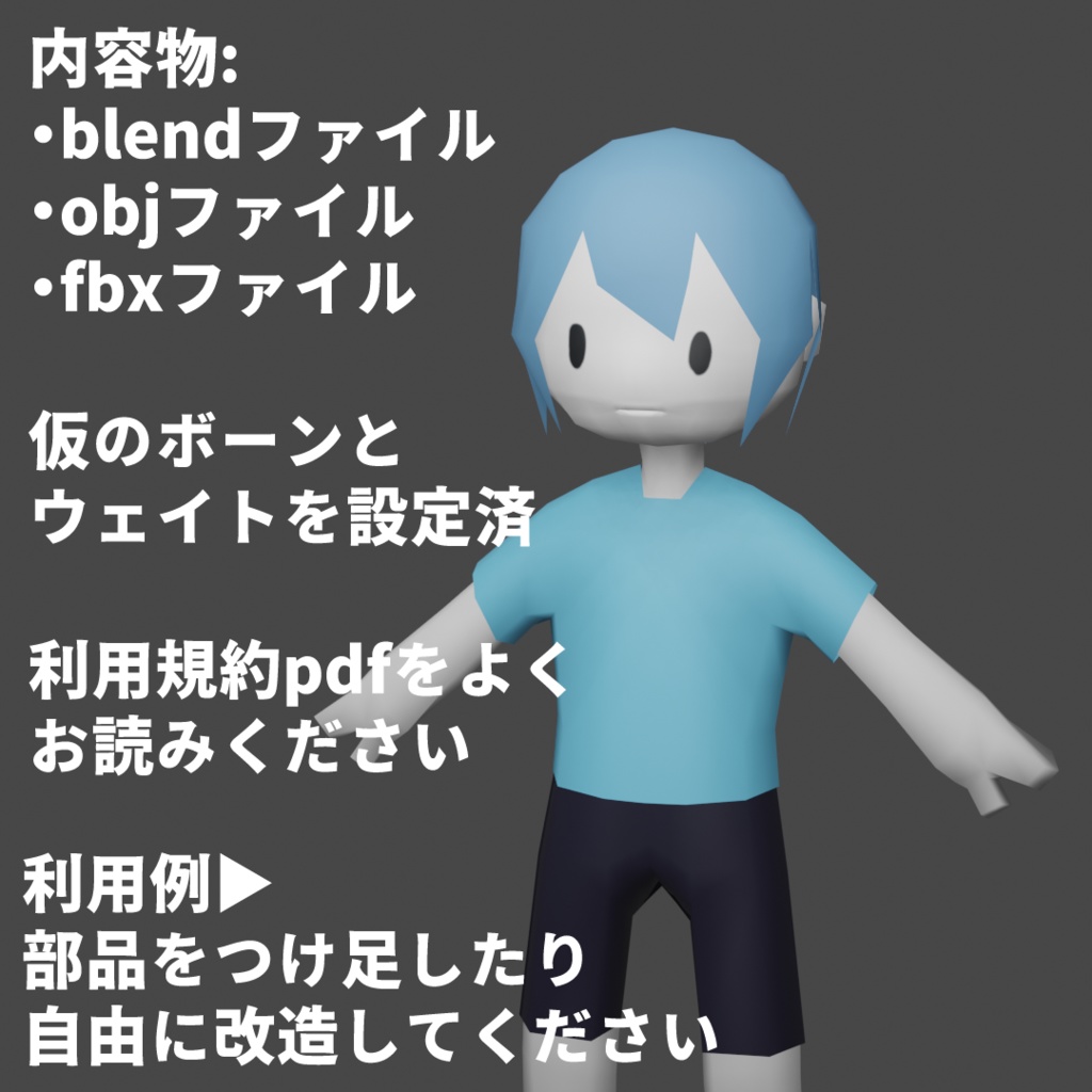 ののい式ローポリSD素体