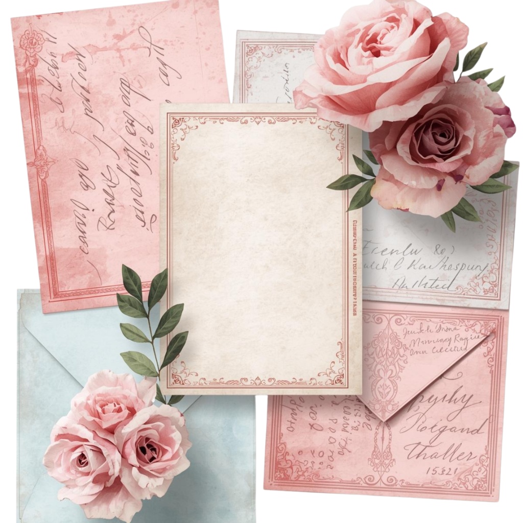 【旅行シリーズ】水彩画風 ピンクと水色の旅行モチーフ クリップアート 12点セット (PNG背景透過)