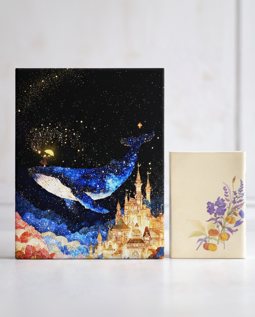 願いを運ぶ星のクジラ│キャンバスアート