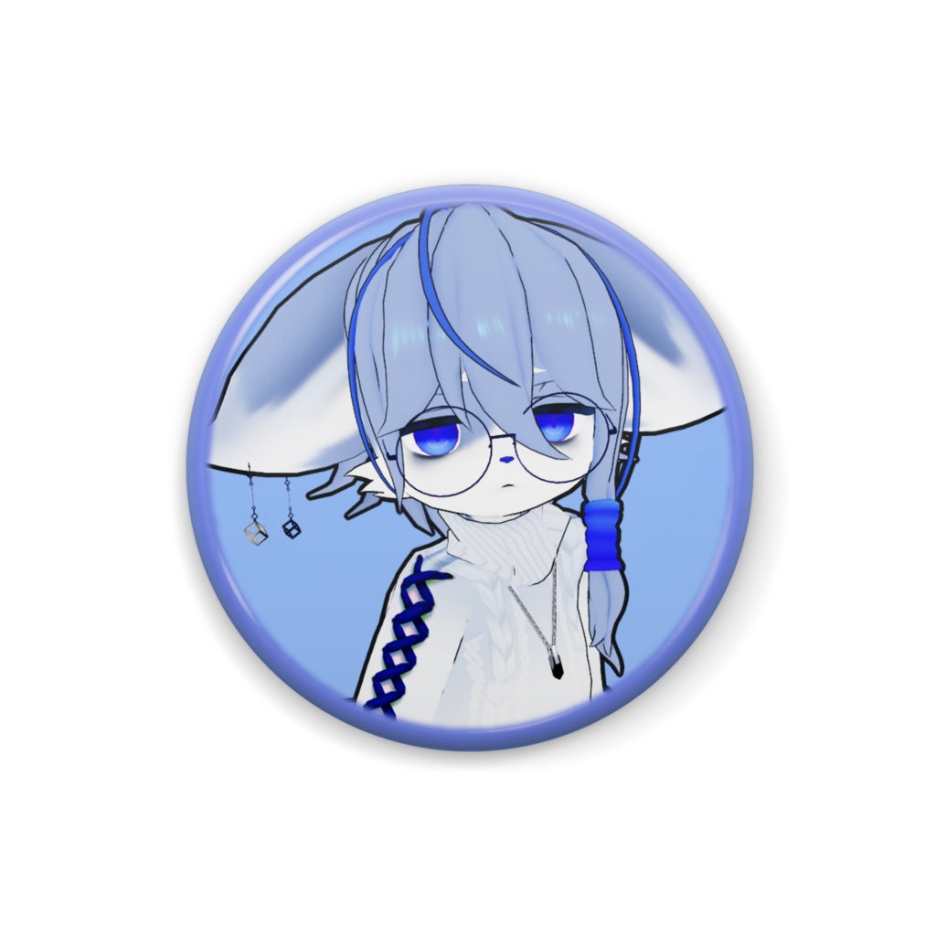 缶バッチ25㎜【斜め顔】