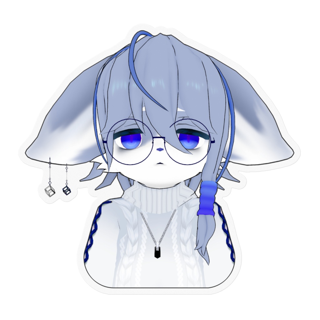 ステッカー【真顔】