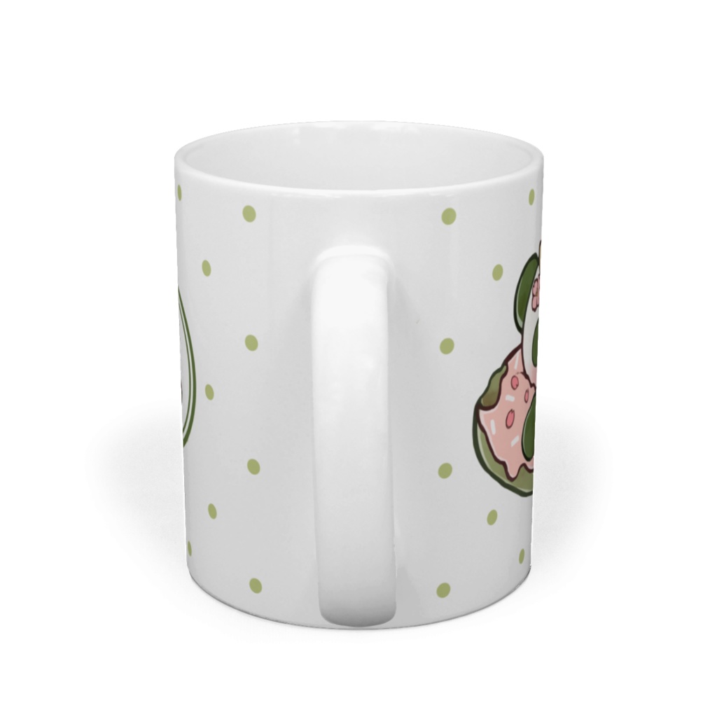 桜ドーナツと抹茶パンダのマグカップ