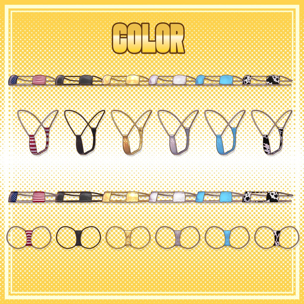 🟡【GWセール中】【6アバター対応】眼帯ビキニ EyePatchBikini【ギミック付き】🟡
