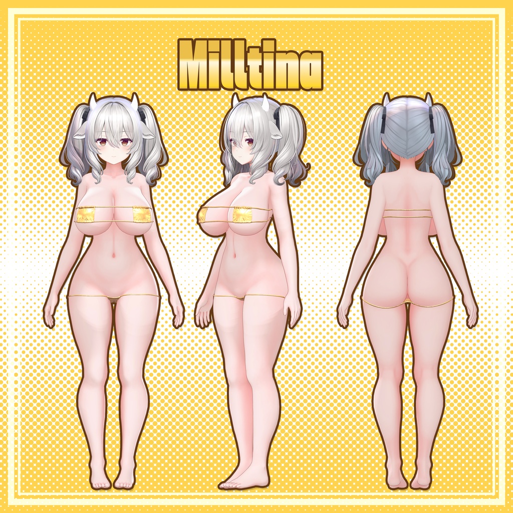 🟡【GWセール中】【6アバター対応】眼帯ビキニ EyePatchBikini【ギミック付き】🟡
