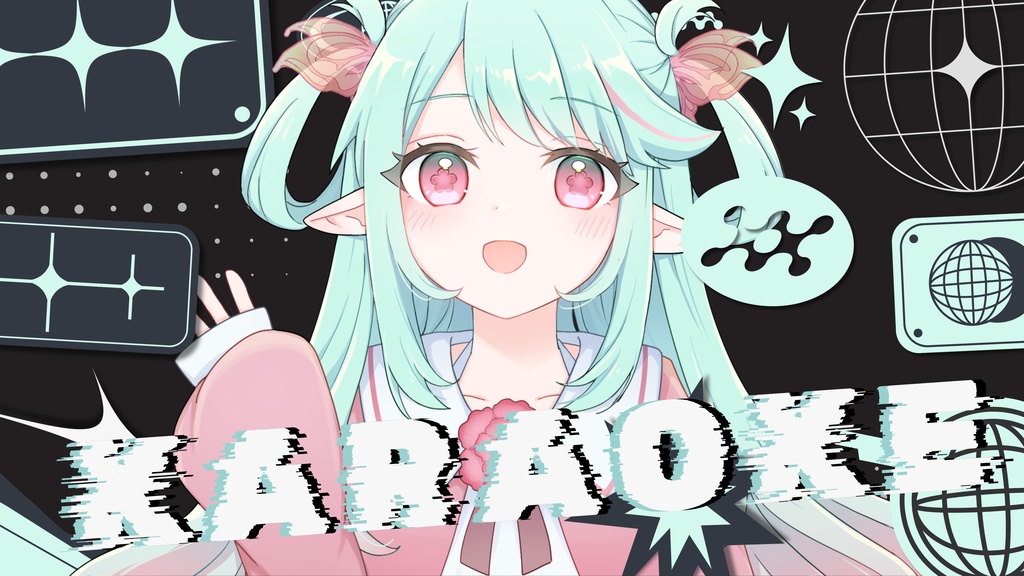 歌枠サムネイル素材