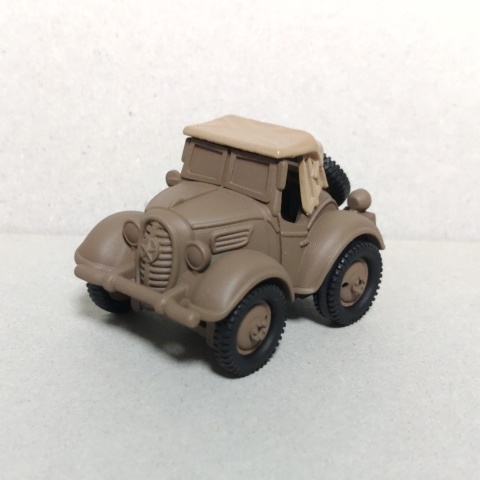 【塗装・組立済】プルバックカー 九五式小型乗用車「くろがね四起」