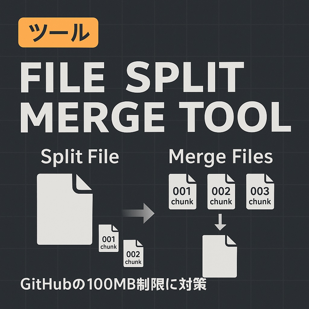 🎮 Unity用ファイル分割・結合ツール【FileSplitMergeTool】