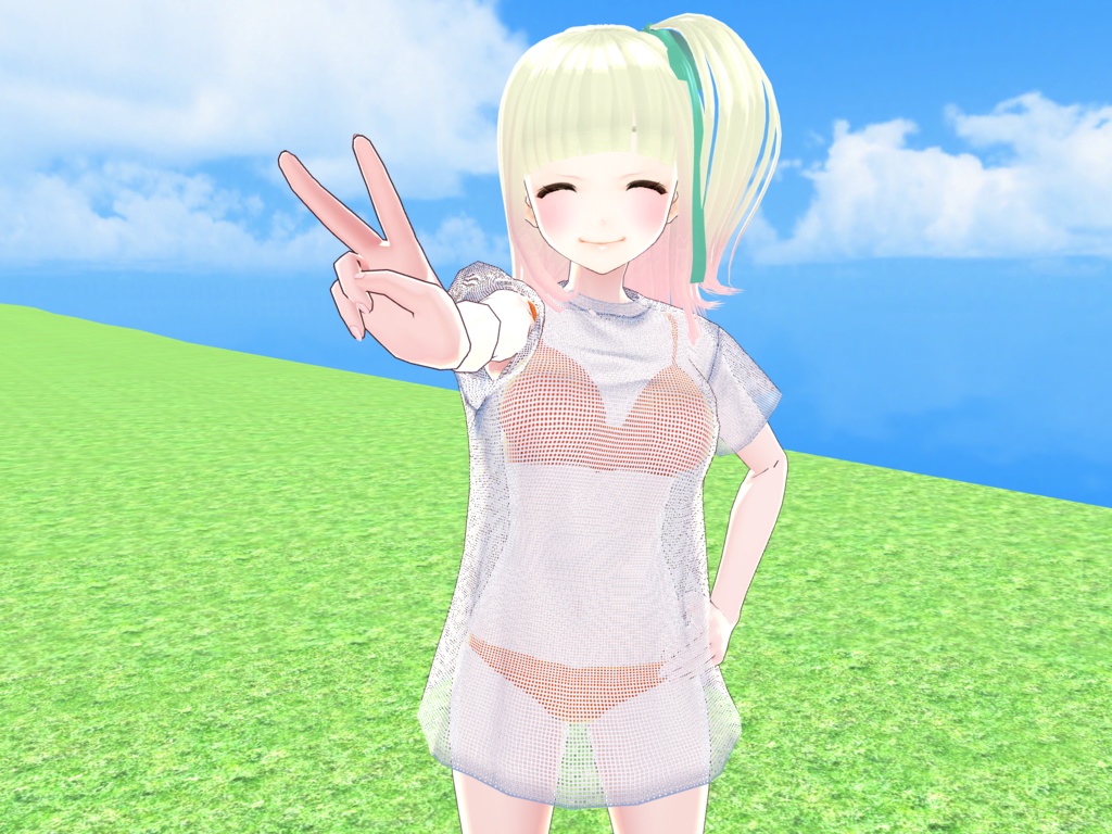 夏だから水着が透けて見えるTシャツテクスチャ