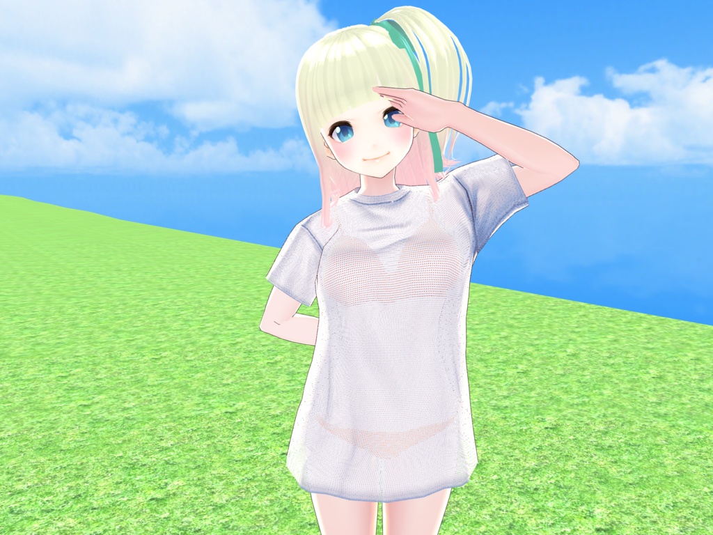 夏だから水着が透けて見えるTシャツテクスチャ