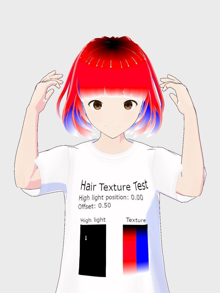髪型テクスチャサンプル Hair texture examples