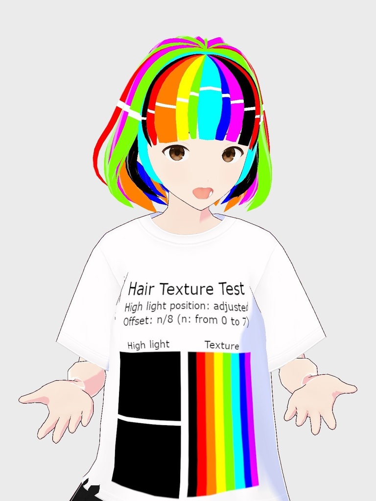 髪型テクスチャサンプル Hair texture examples
