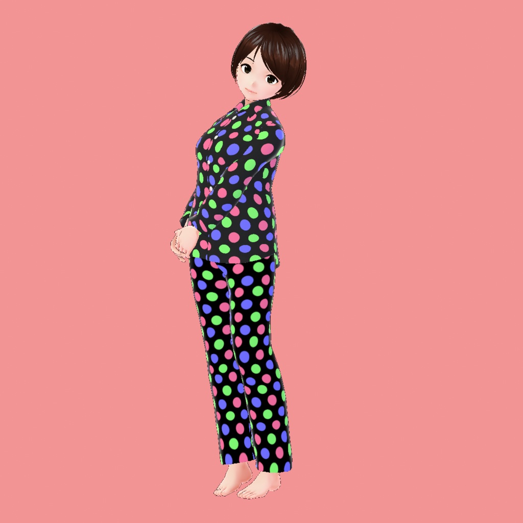 RGB polka dots パジャマ