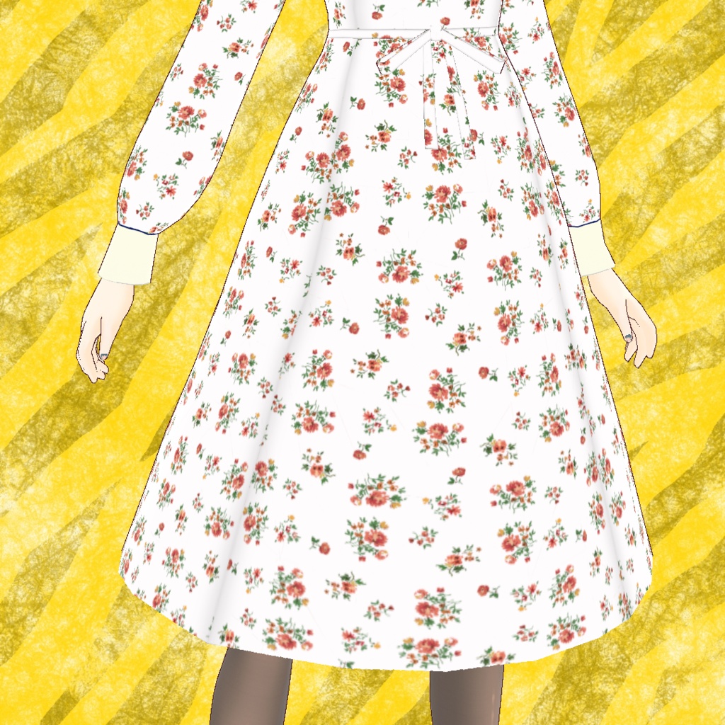 花柄ワンピース