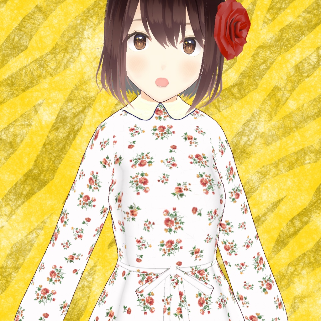 花柄ワンピース