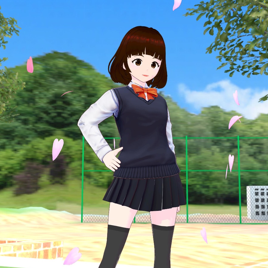 桜吹雪 Falling cherry blossoms