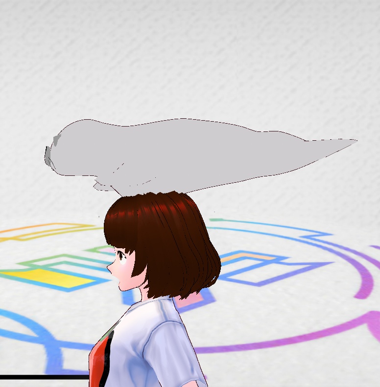 頭に乗せるアザラシさん