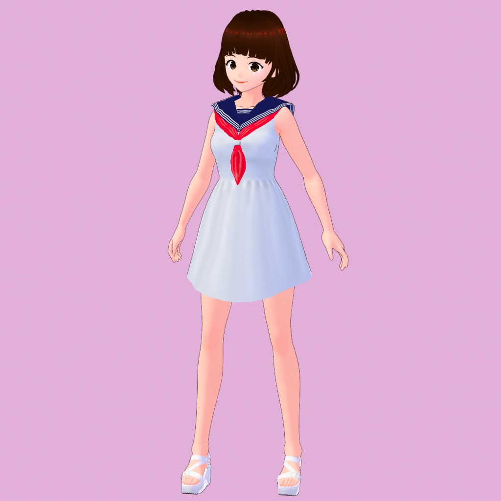 VRoid Studio用 セーラーワンピ  Sailor onepiece for VRoid studio