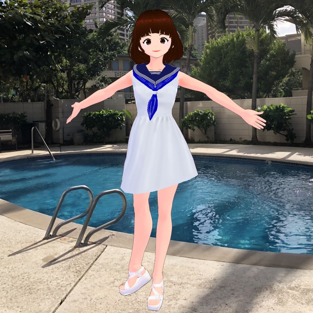 VRoid Studio用 セーラーワンピ  Sailor onepiece for VRoid studio