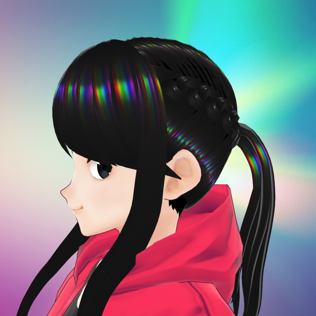 裏編み込み後ろ髪 Braid Hair