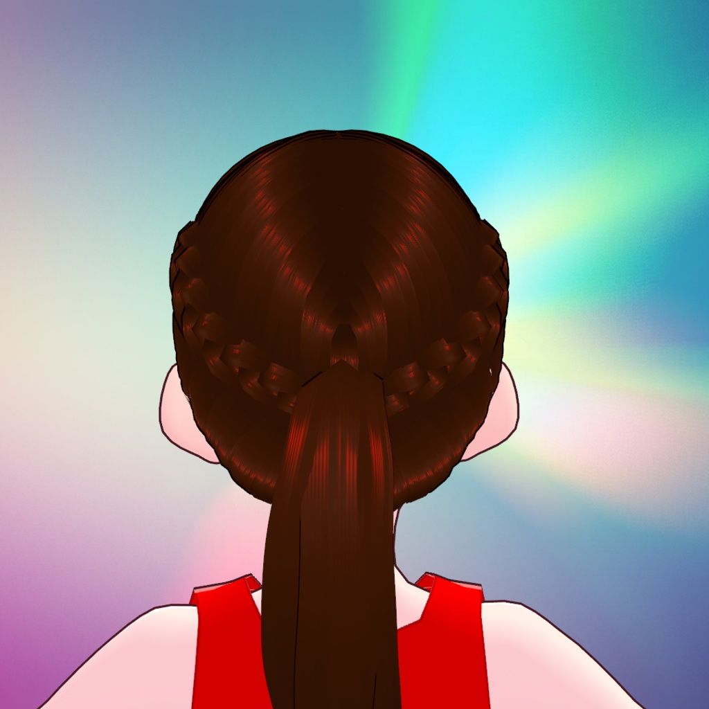 裏編み込み後ろ髪 Braid Hair