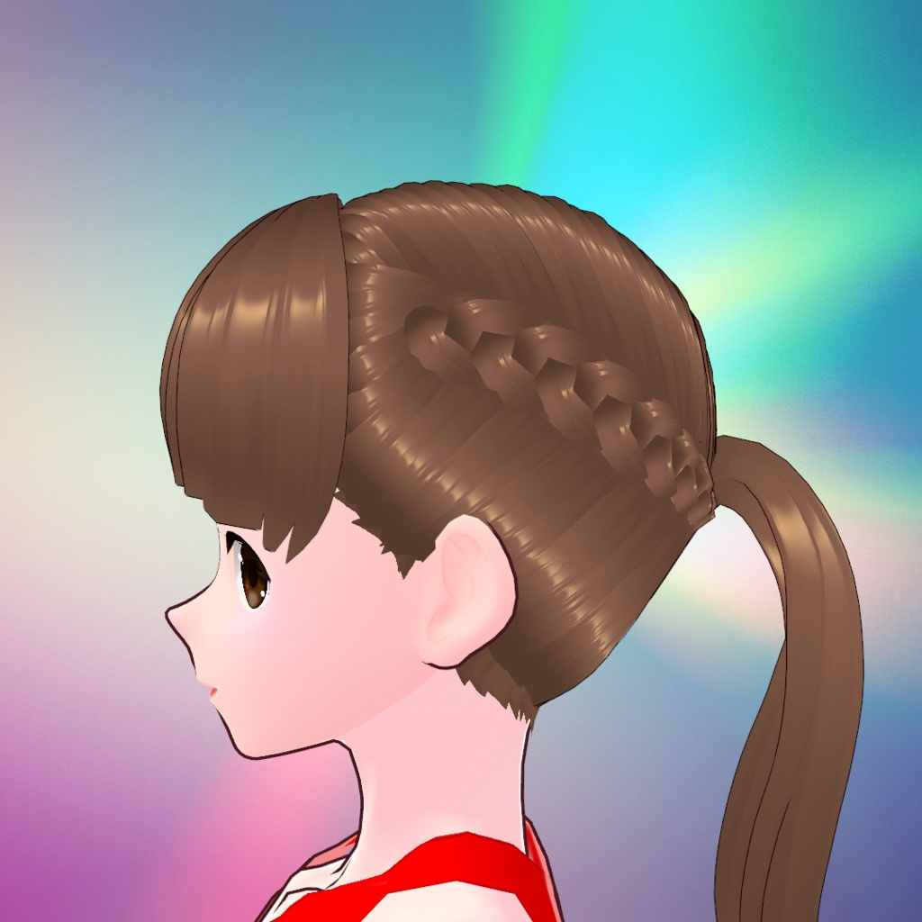 裏編み込み後ろ髪 Braid Hair