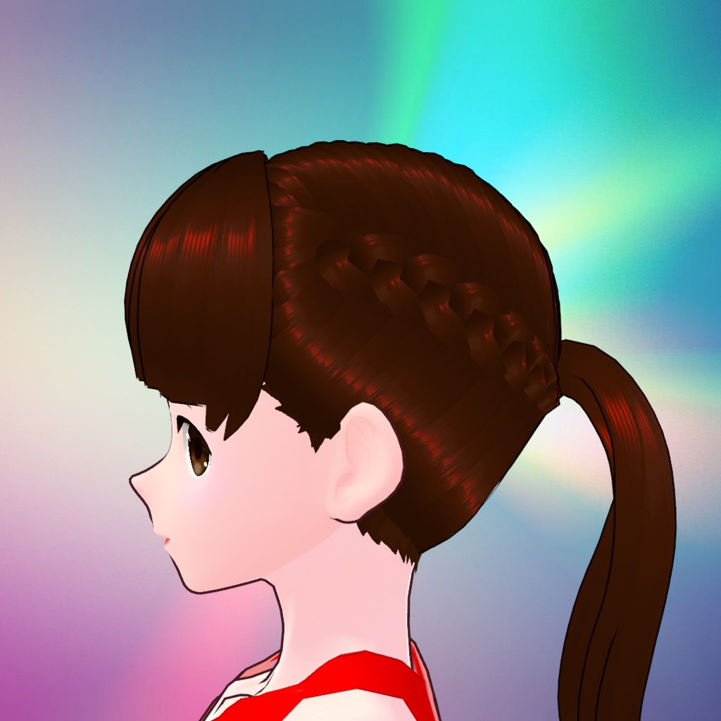 裏編み込み後ろ髪 Braid Hair